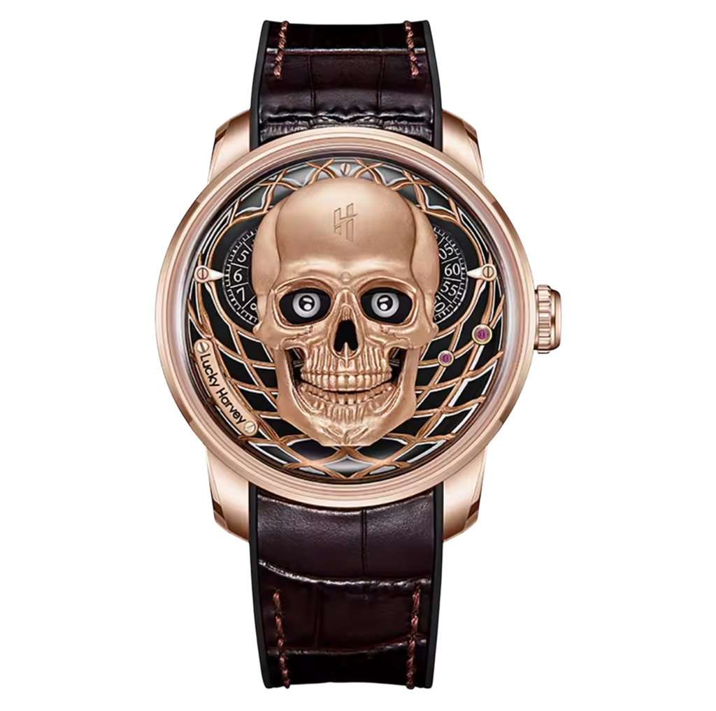 Limited Edition 3D Skull Dial Automatic Watch for Men – Self-Winding Mechanical with Luminous Display