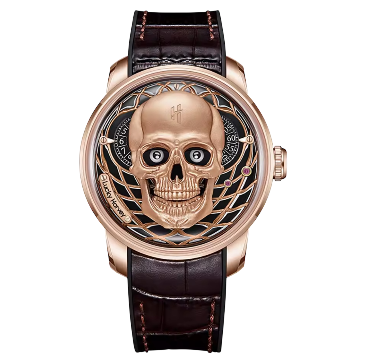 Limited Edition 3D Skull Dial Automatic Watch for Men – Self-Winding Mechanical with Luminous Display