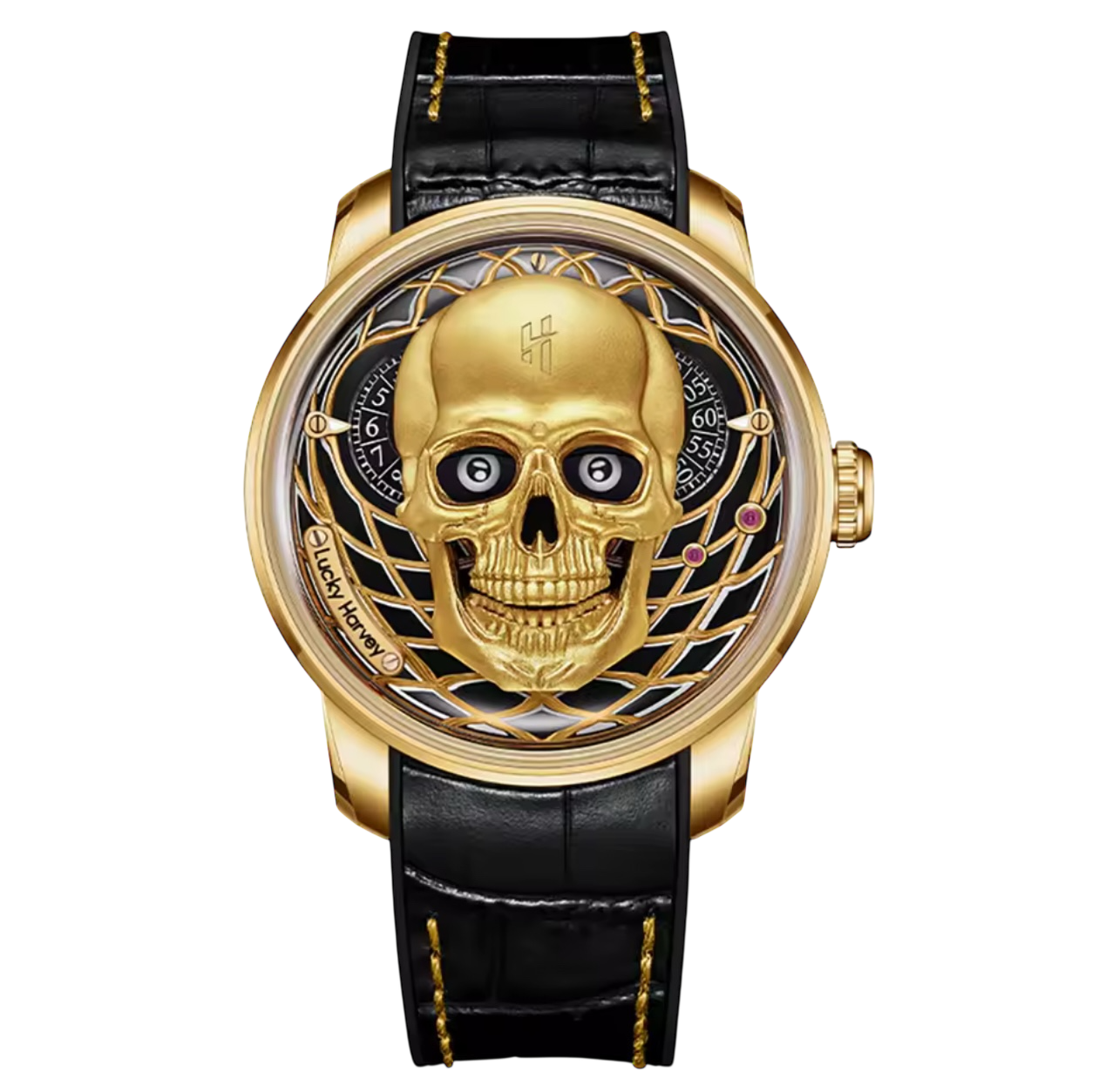 Limited Edition 3D Skull Dial Automatic Watch for Men – Self-Winding Mechanical with Luminous Display