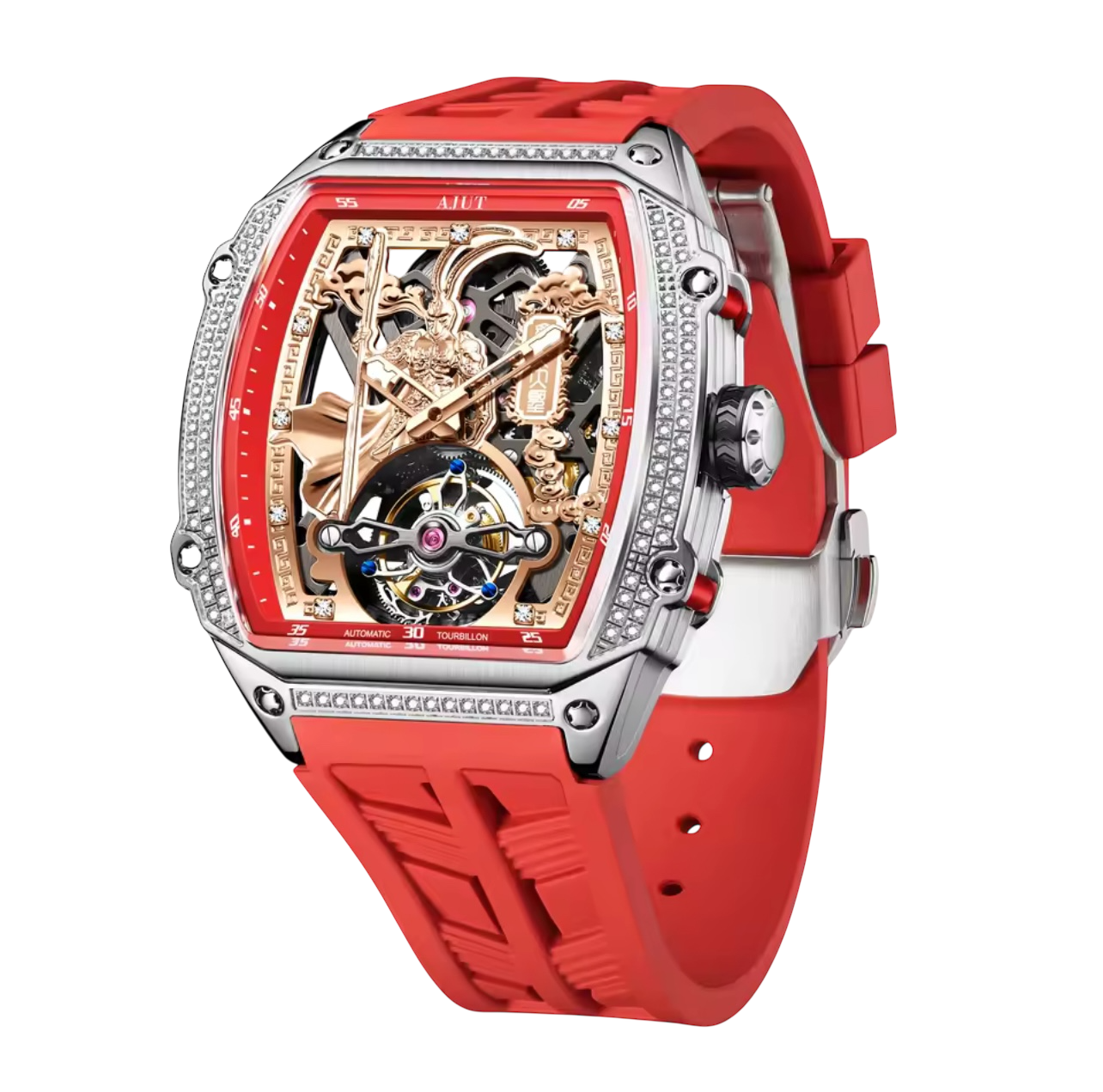 TAM0566 Men’s Monkey King Watch – Automatic Mechanical, Diamond-Set Stainless Steel Case, 50M Waterproof
