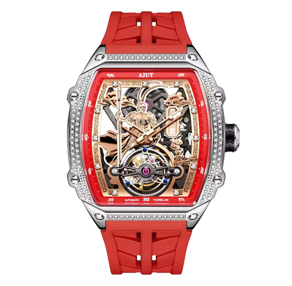 TAM0566 Men’s Monkey King Watch – Automatic Mechanical, Diamond-Set Stainless Steel Case, 50M Waterproof