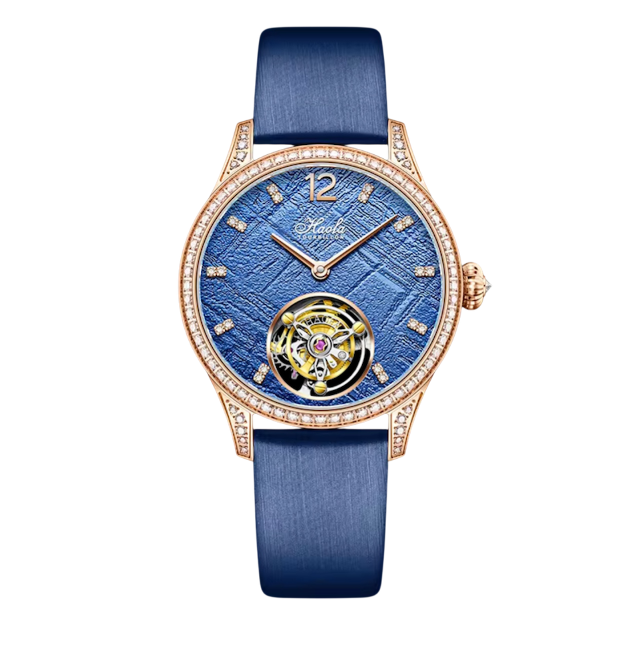 Women's Luxury Manual Flying Tourbillon Watch – Limited Edition with Sapphire Crystal & Diamond Bezel | Elegant Model 1809