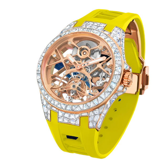 Brand Crystal Flying Tourbillon Movement Luxury Watches for Men Women Brilliant Hollowing Dial Luminous Diamonds Case