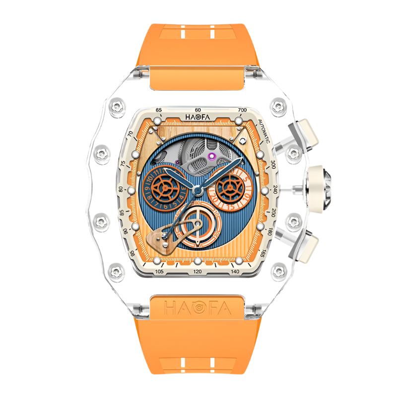 Haofa High Quality Design Sports Watch Crystal Men Automatic Mechanical Watch Yacht Creative Multi-Function Dial Waterproof 2368