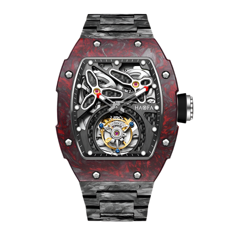 Haofa Watches for Men Flying Tourbillon Mechanical Automatic Movement Hardcore Crystal Luminous Sport Ergonomics Men Watch 2311