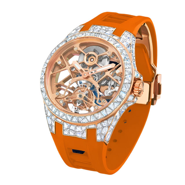 Brand Crystal Flying Tourbillon Movement Luxury Watches for Men Women Brilliant Hollowing Dial Luminous Diamonds Case