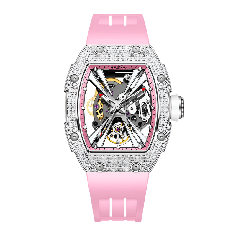 Haofa Luxury Ladies Watch Automatic Mechanical Movement Watch High Quality Waterproof Elegant Diamond Case Watch for Women 1993S