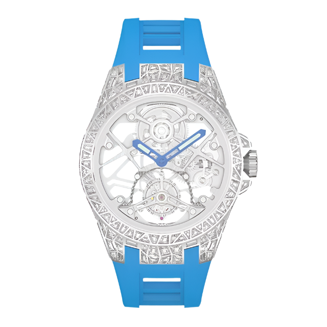 Brand Crystal Flying Tourbillon Movement Luxury Watches for Men Women Brilliant Hollowing Dial Luminous Diamonds Case