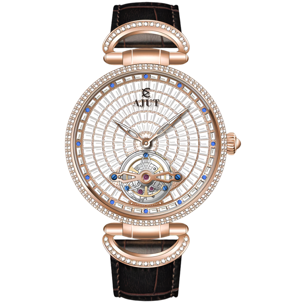 Automatic Tourbillon Movement Man Watches Luxury Full Zircon Flying Mechanical Women Watch Man 0397