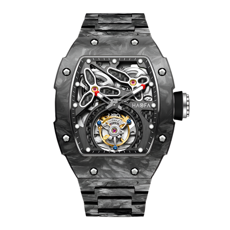Haofa Watches for Men Flying Tourbillon Mechanical Automatic Movement Hardcore Crystal Luminous Sport Ergonomics Men Watch 2311