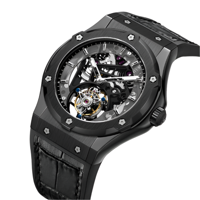 Haofa Flying Tourbillon Mechanical Watches for Men Sapphire Skeleton Manual Movement Menchanical Watches Men Luxury Brand 1917