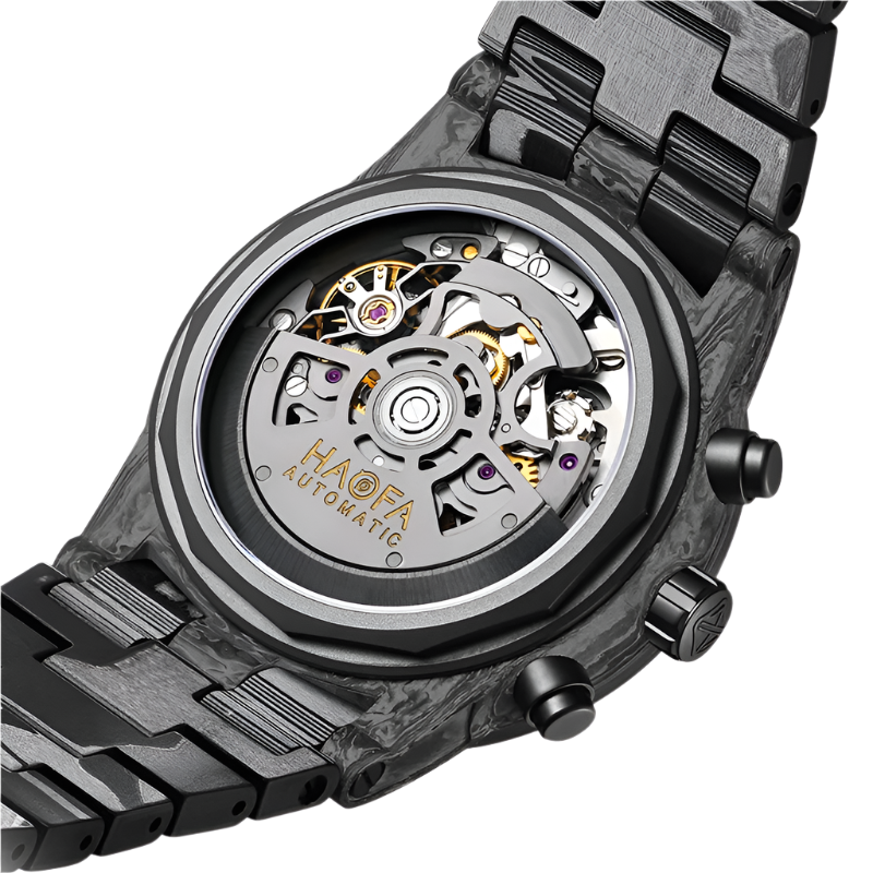 Haofa Watches for Men Automatic Chronograph Movements Carbon Fiber 2024 New High Quality Panda Dial Original Design Watch 2366-1