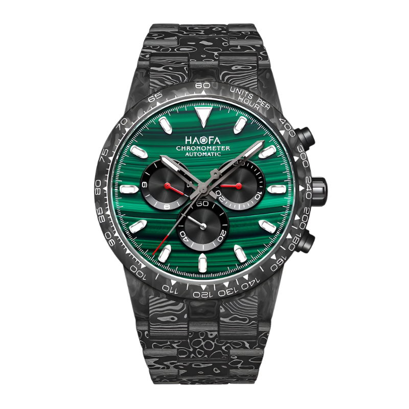 Haofa Watches for Men Automatic Chronograph Movements Carbon Fiber 2024 New High Quality Panda Dial Original Design Watch 2366-1