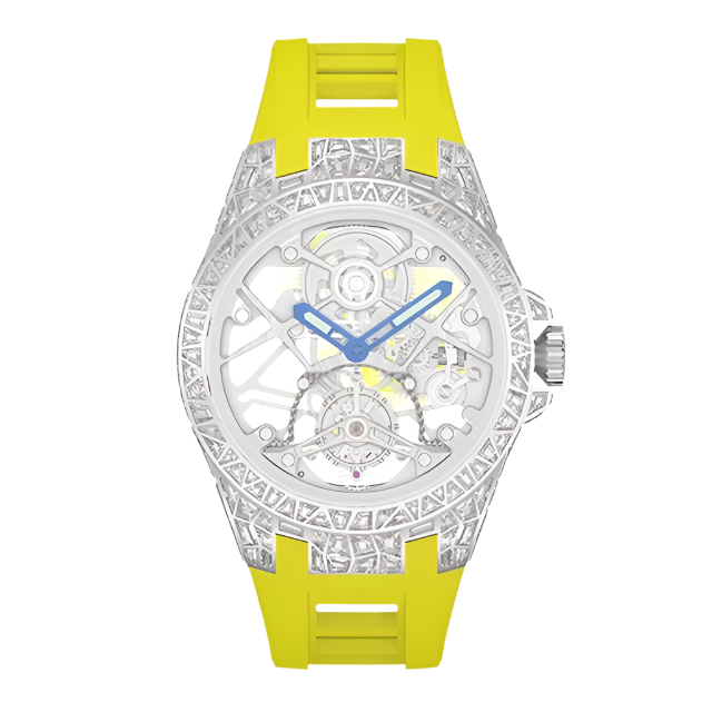 Brand Crystal Flying Tourbillon Movement Luxury Watches for Men Women Brilliant Hollowing Dial Luminous Diamonds Case