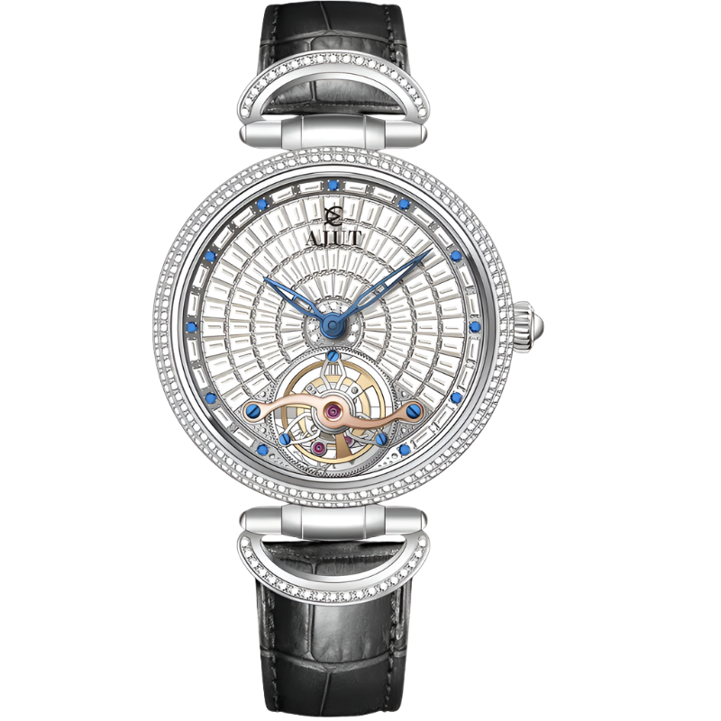 Automatic Tourbillon Movement Man Watches Luxury Full Zircon Flying Mechanical Women Watch Man 0397