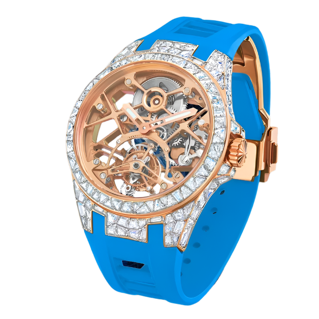 Brand Crystal Flying Tourbillon Movement Luxury Watches for Men Women Brilliant Hollowing Dial Luminous Diamonds Case