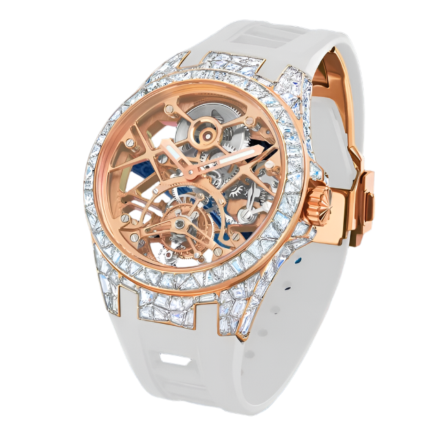 Brand Crystal Flying Tourbillon Movement Luxury Watches for Men Women Brilliant Hollowing Dial Luminous Diamonds Case