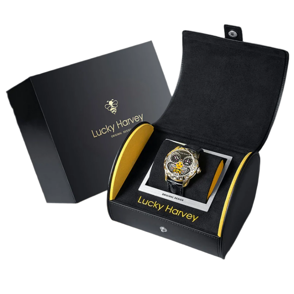 Limited Edition Automatic Men's Watch with 3D Flying Bee Design, Luminous Sapphire Crystal, and 5ATM Waterproof Capability
