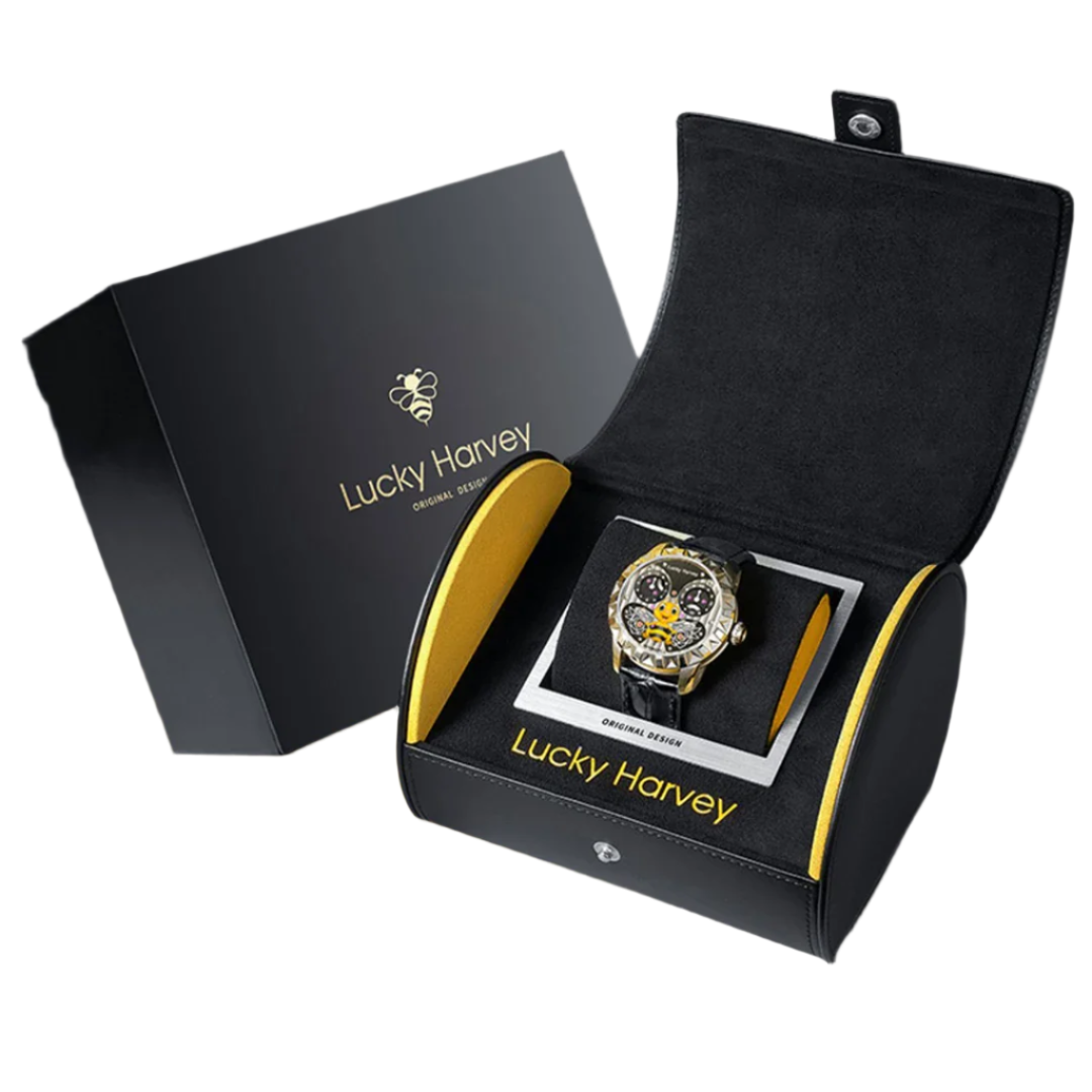 Limited Edition Automatic Men's Watch with 3D Flying Bee Design, Luminous Sapphire Crystal, and 5ATM Waterproof Capability