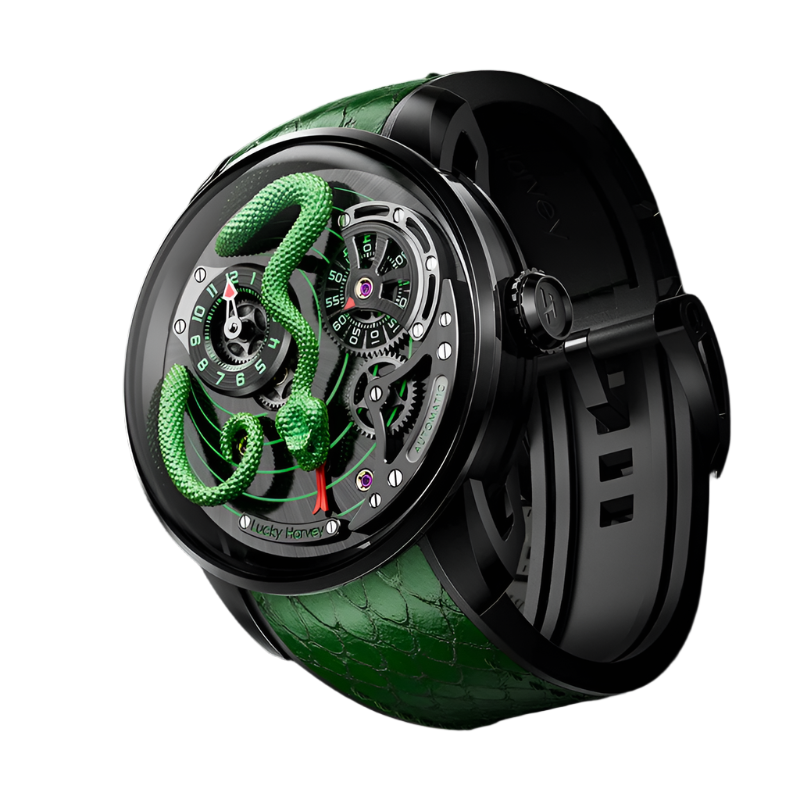 Funny Mechanical Watch Automatic Movement Watches for Men Snake Dial Synthetic Sapphire Waterproof 2024 New Model