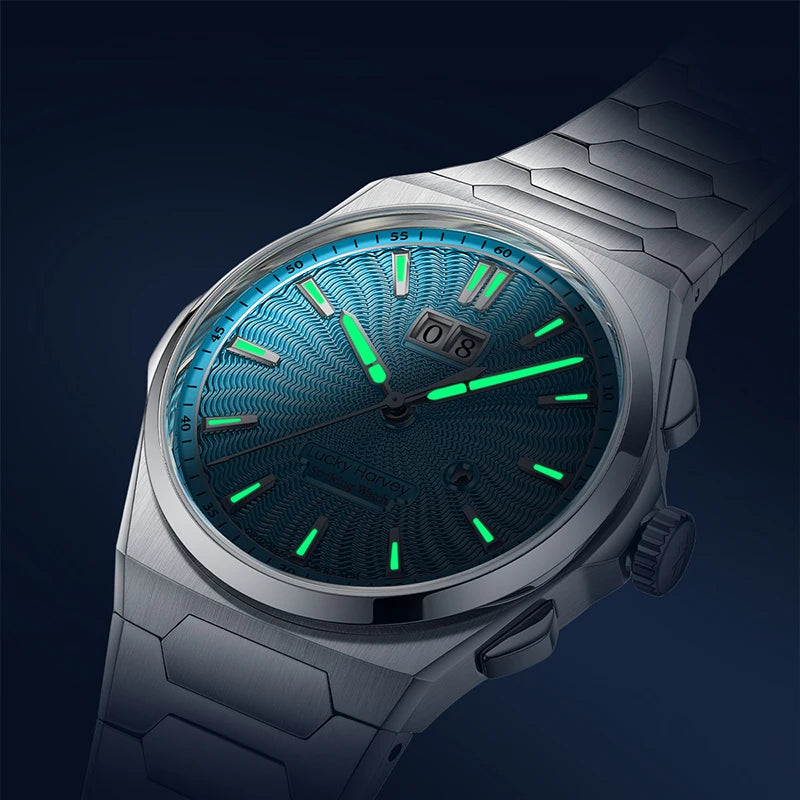 Lucky Harvey Automatic Mechanical Movement Self-Sounding Watch Men'S Watch Guilloche Dial 316Lstainless Steel Fashion Mens Watch