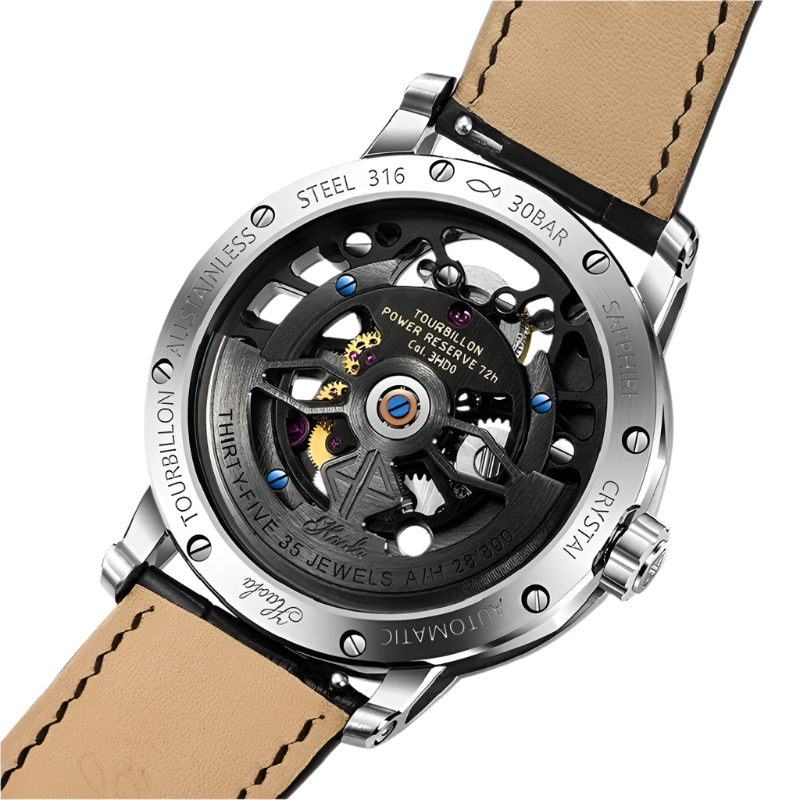 Watches Man 316 Stainless Steel 36 Gem Bearing Leather 30 Life Waterproof Apphire Glass for Man Watch Case 1930