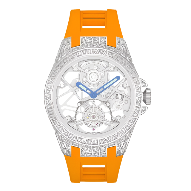 Brand Crystal Flying Tourbillon Movement Luxury Watches for Men Women Brilliant Hollowing Dial Luminous Diamonds Case