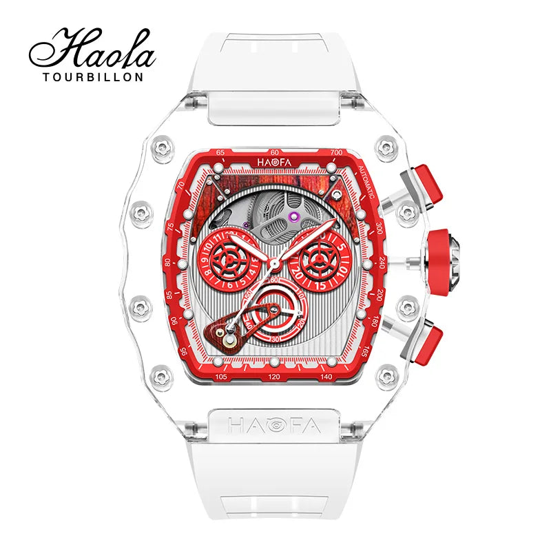 Haofa High Quality Design Sports Watch Crystal Men Automatic Mechanical Watch Yacht Creative Multi-Function Dial Waterproof 2368