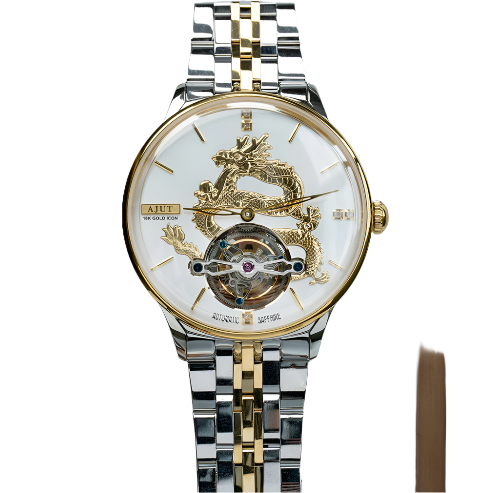 Automatic Tourbillon Mechanical Man Watches 18K Gold Dragon-Shaped Sapphire Flying Movement Men Watch 0501