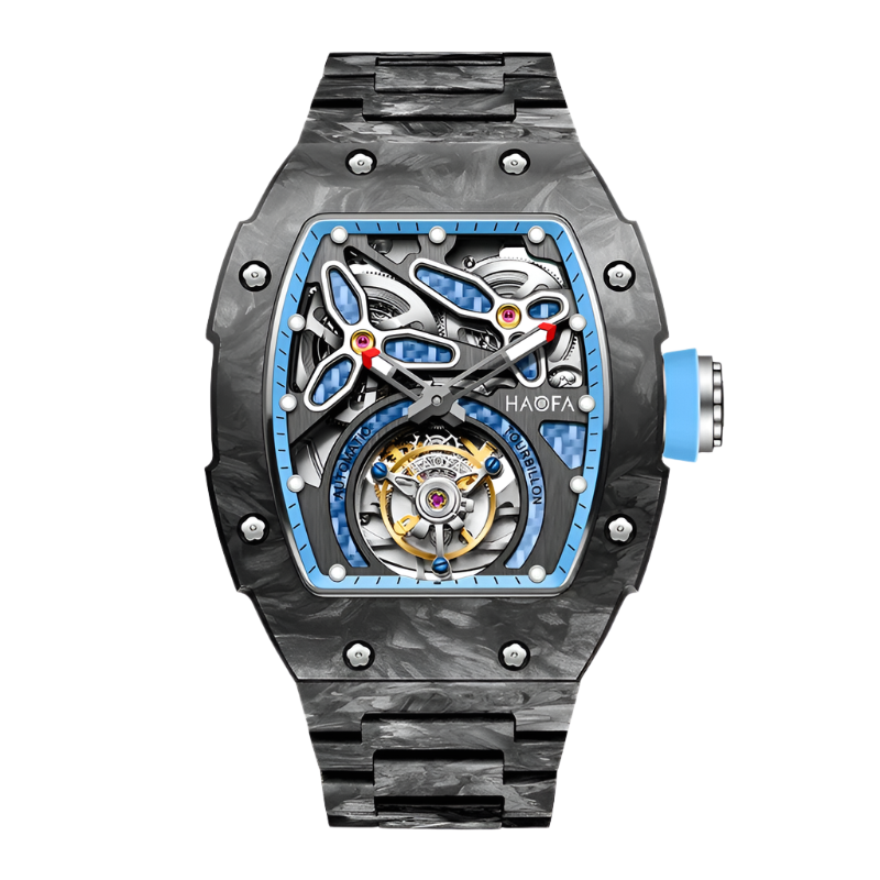 Haofa Watches for Men Flying Tourbillon Mechanical Automatic Movement Hardcore Crystal Luminous Sport Ergonomics Men Watch 2311