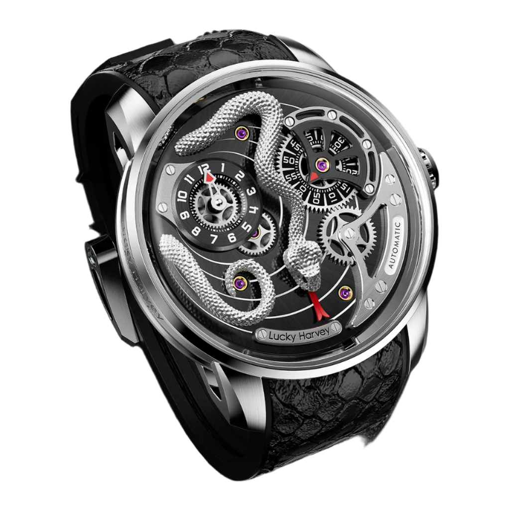 Funny Mechanical Watch Automatic Movement Watches for Men Snake Dial Synthetic Sapphire Waterproof 2024 New Model