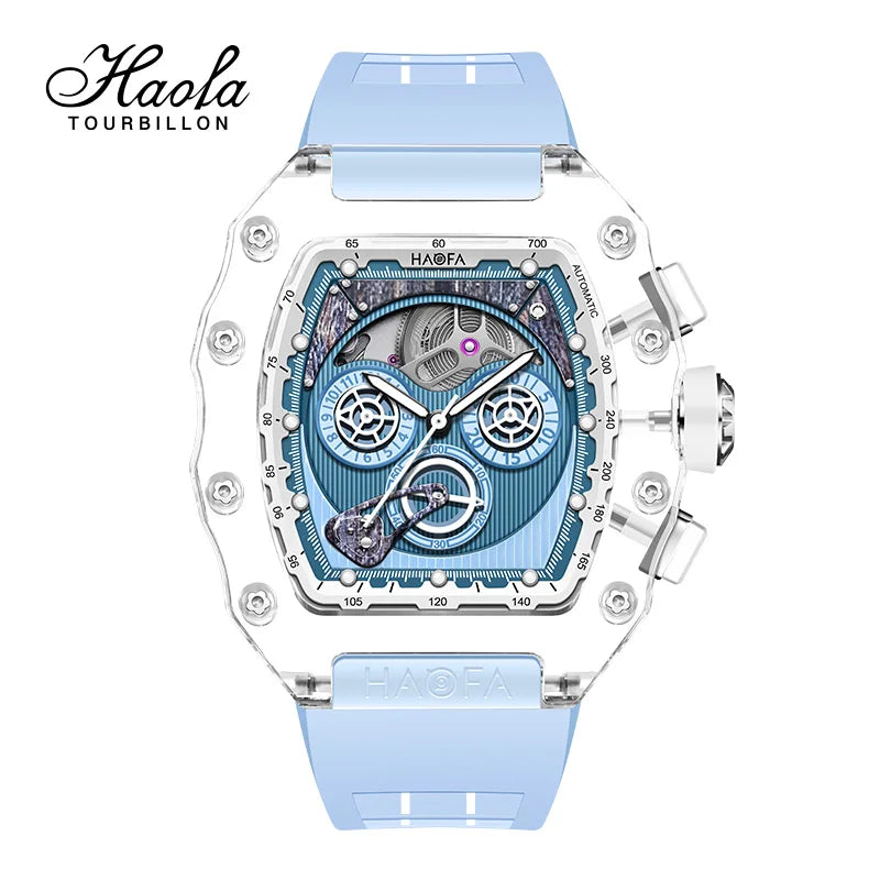 Haofa High Quality Design Sports Watch Crystal Men Automatic Mechanical Watch Yacht Creative Multi-Function Dial Waterproof 2368