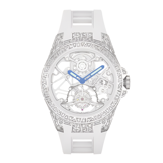 Brand Crystal Flying Tourbillon Movement Luxury Watches for Men Women Brilliant Hollowing Dial Luminous Diamonds Case