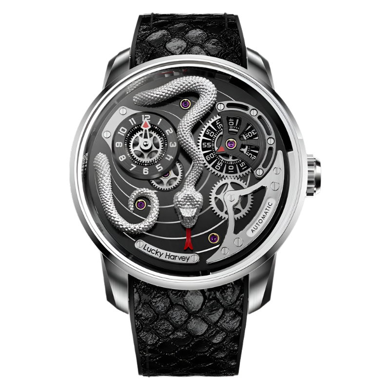 Funny Mechanical Watch Automatic Movement Watches for Men Snake Dial Synthetic Sapphire Waterproof 2024 New Model