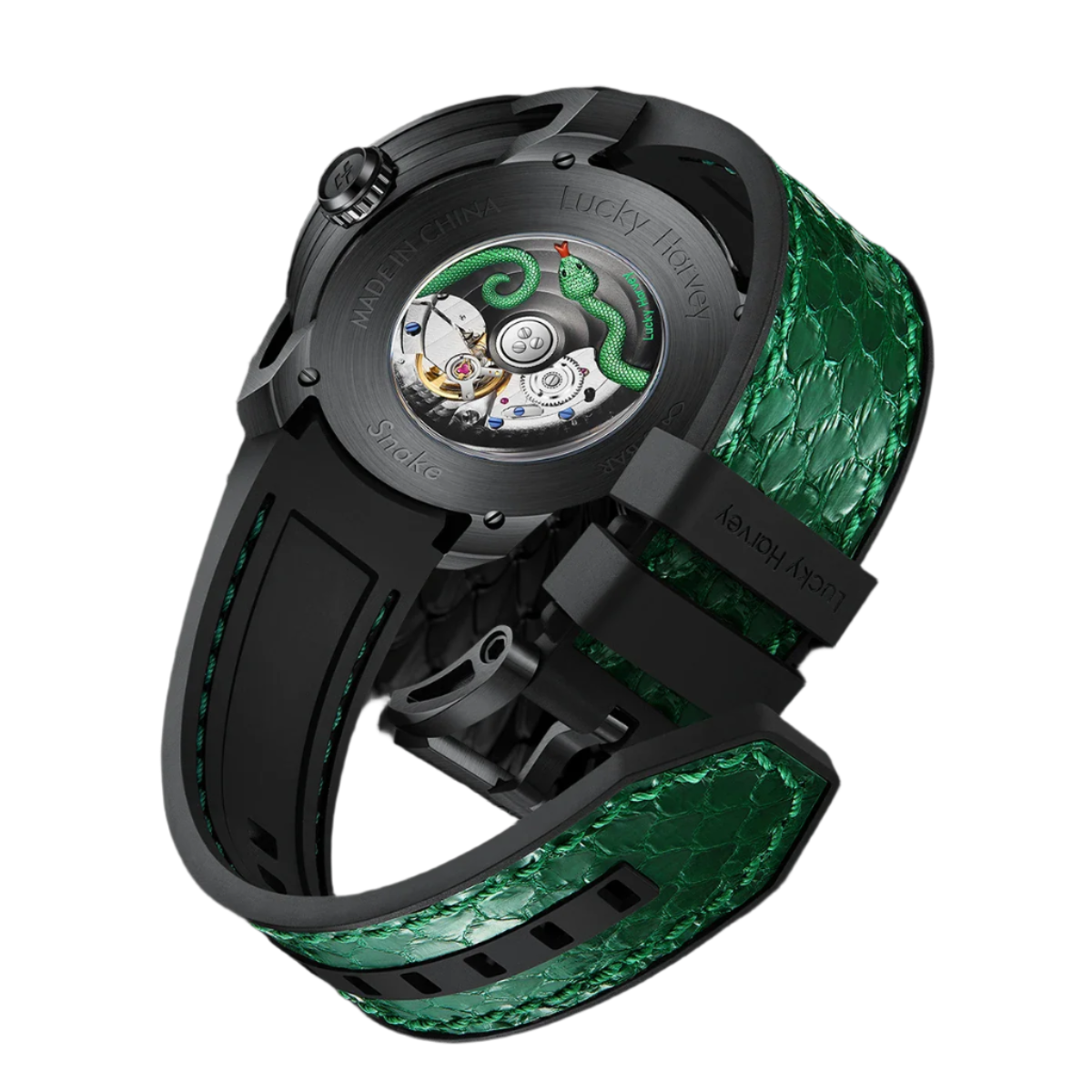 Funny Mechanical Watch Automatic Movement Watches for Men Snake Dial Synthetic Sapphire Waterproof 2024 New Model