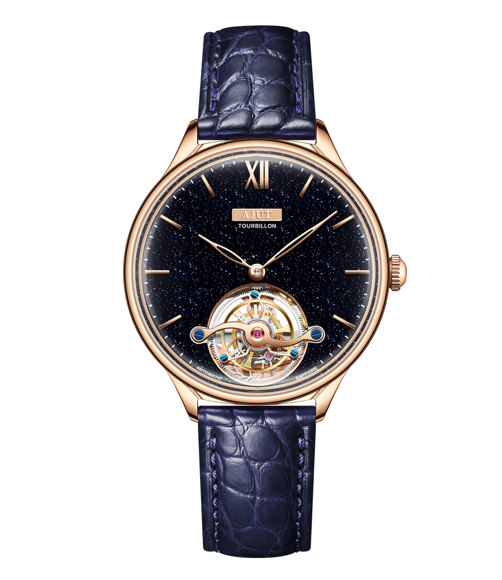 Automatic Tourbillon Mechanical Women'S Wristwatch Pearl Shell Art Painting Craft Sapphire Watches for Women TAL0345