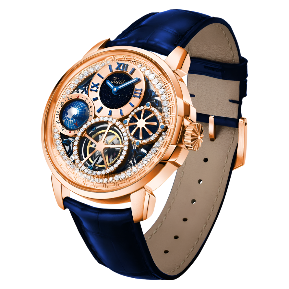 Mechanical Skeleton Tourbillon Movement Watch for Men Convex Sapphire Jewellery Watches Mens Diamond Waterproof Crystal