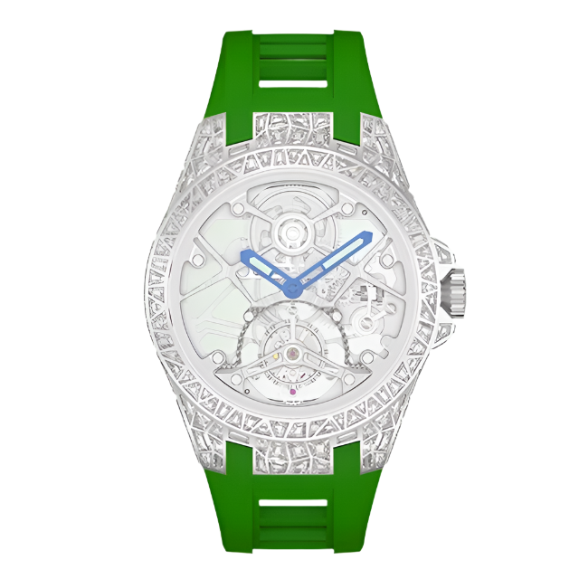 Brand Crystal Flying Tourbillon Movement Luxury Watches for Men Women Brilliant Hollowing Dial Luminous Diamonds Case