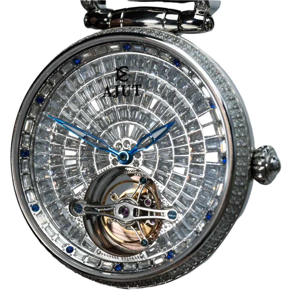Automatic Tourbillon Movement Man Watches Luxury Full Zircon Flying Mechanical Women Watch Man 0397