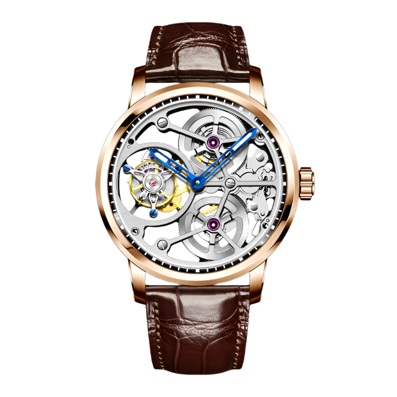 Haofa Flying Tourbillon Mechanical Watches for Men Hollow Luxury Sapphire Manual Watch Skeleton Business Casual Wristwatch 1945