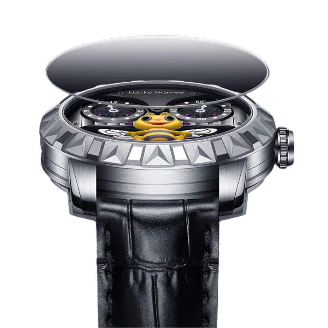 Limited Edition Automatic Men's Watch with 3D Flying Bee Design, Luminous Sapphire Crystal, and 5ATM Waterproof Capability