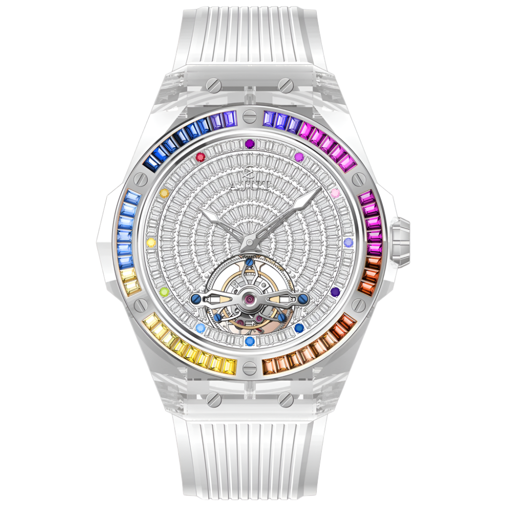 Automatic Tourbillon Men Watch Sapphire Crystal Case Luxury Flying Tourbillon Watches for Man 0521